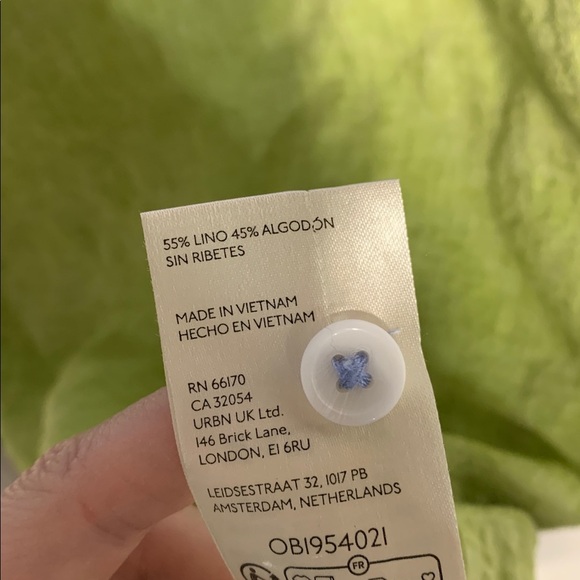 ANTHROPOLOGIE BLUE GREEN BUTTON DOWN LINEN BLEND MAXI DRESS SMALL - Picture 5 of 9